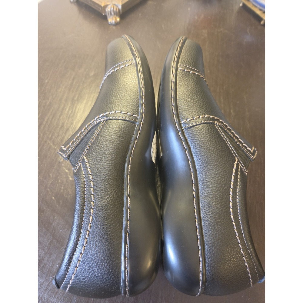 Clarks Collection Women's Ashland Effie Black Leather Loafers Size 8W NEW! $100 - Picture 11 of 15